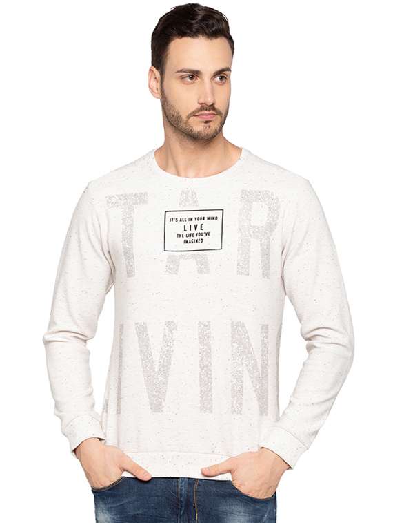 mens front print sweatshirt