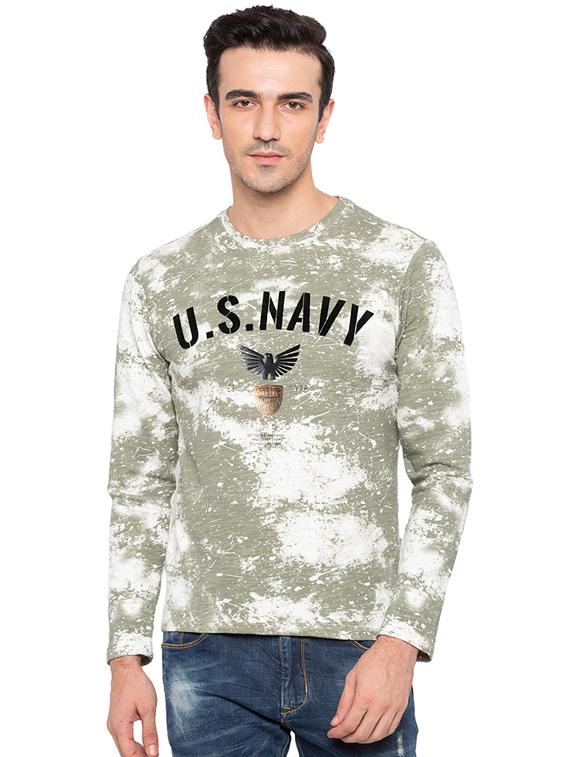 green cotton all over print t-shirt - 15691545 -  Zoom Image - 0