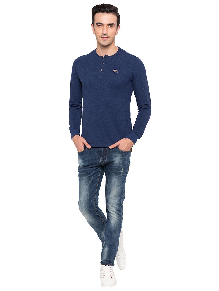blue cotton t-shirt - 15691616 - Standard Image - 3
