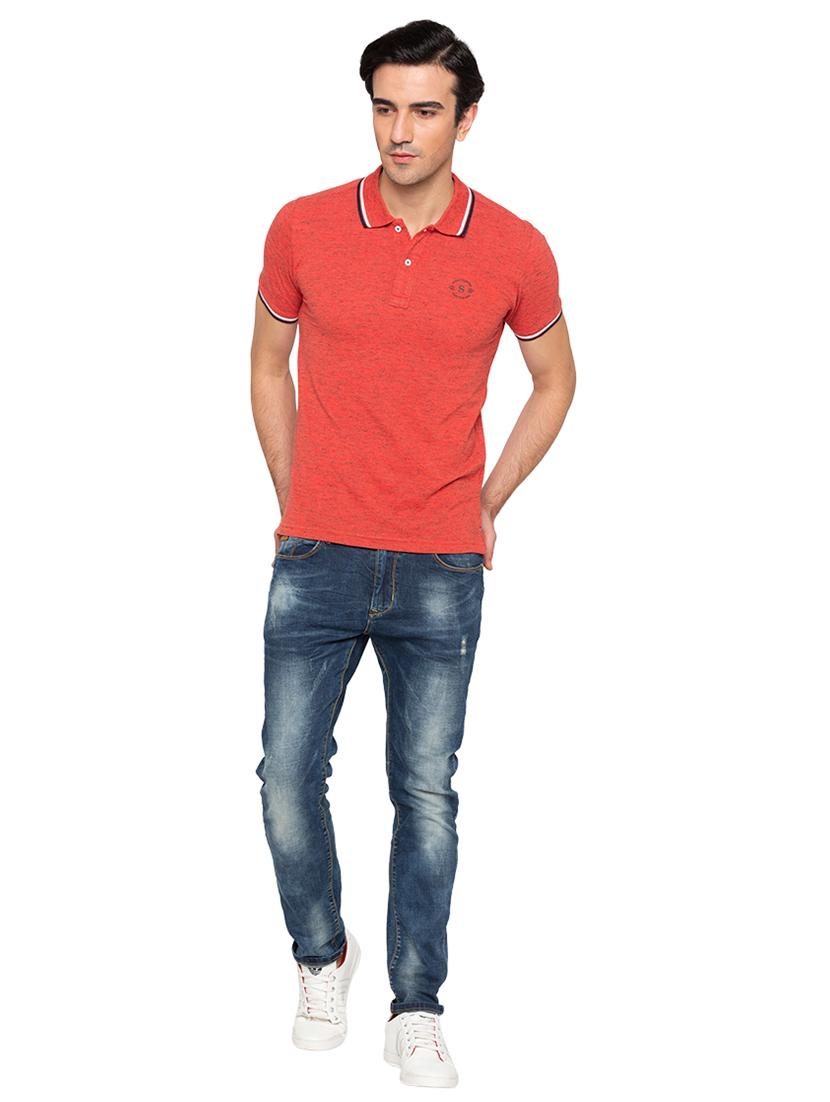 red cotton polo t-shirt - 15691624 - Standard Image - 3