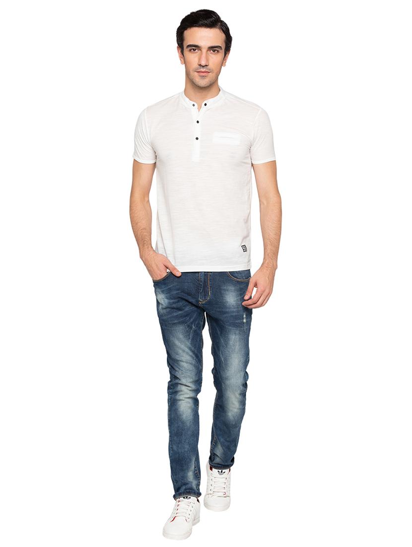 white cotton pocket t-shirt - 15691631 - Standard Image - 3