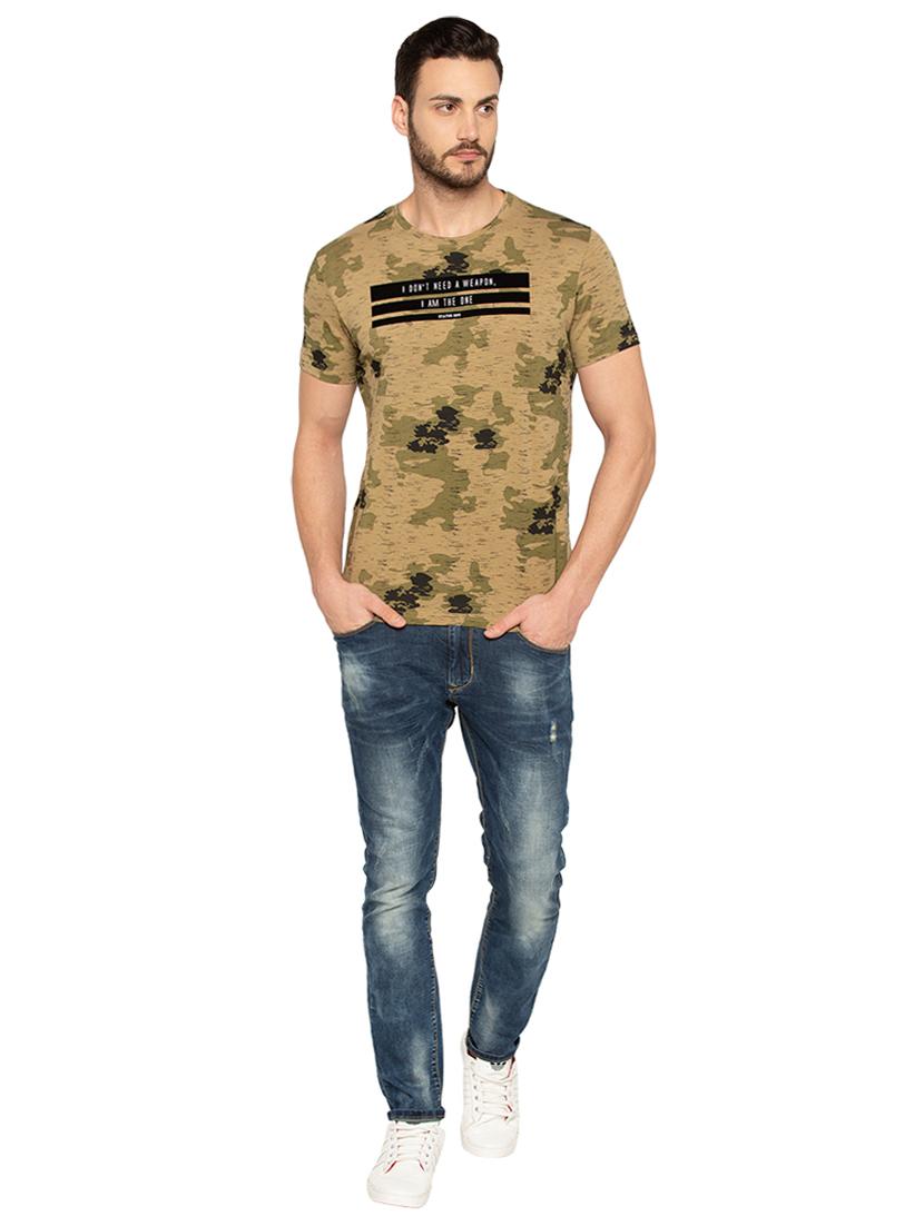 multi colored cotton all over print t-shirt - 15691652 - Standard Image - 3