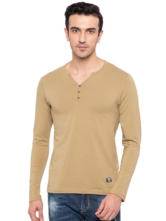 brown cotton t-shirt - 15691690 -  Zoom Image - 0