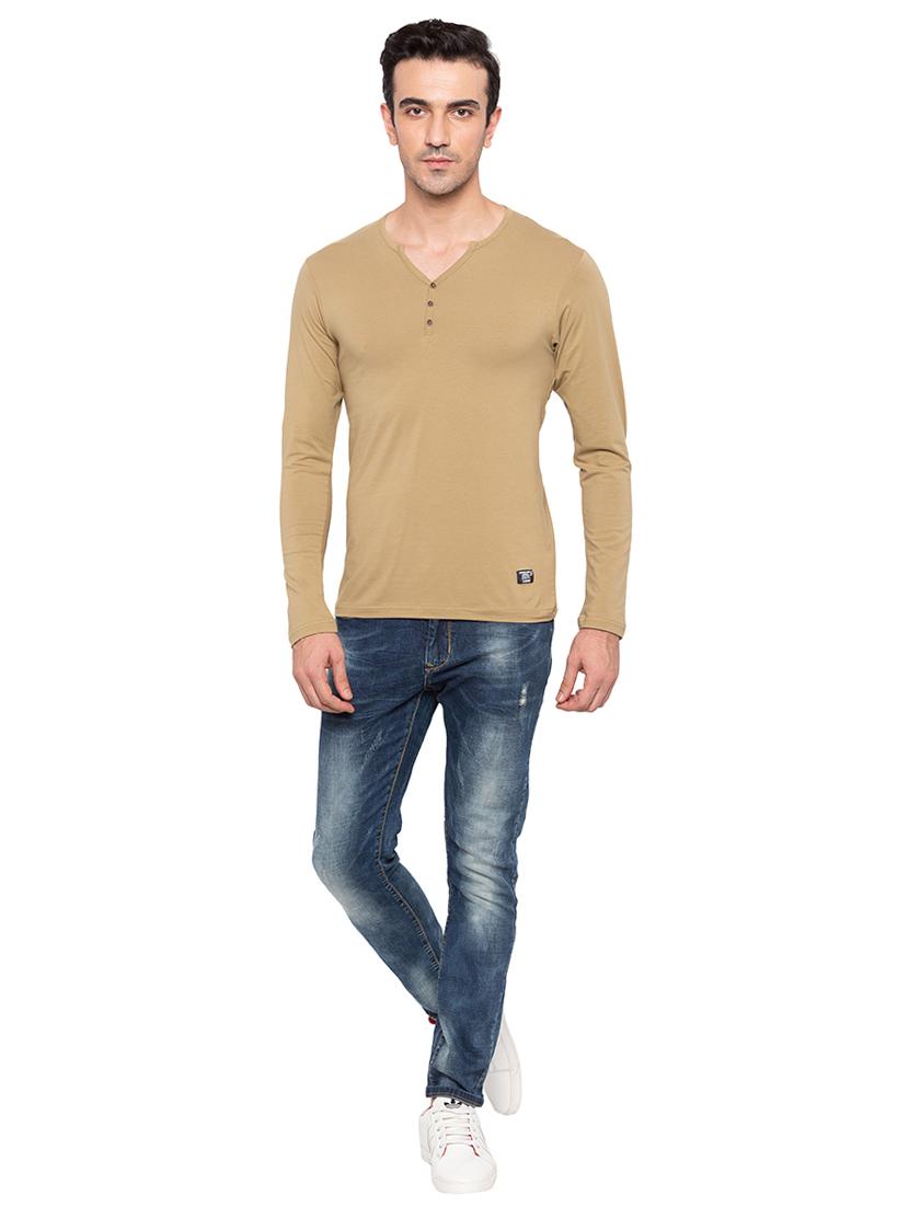 brown cotton t-shirt - 15691690 - Standard Image - 3