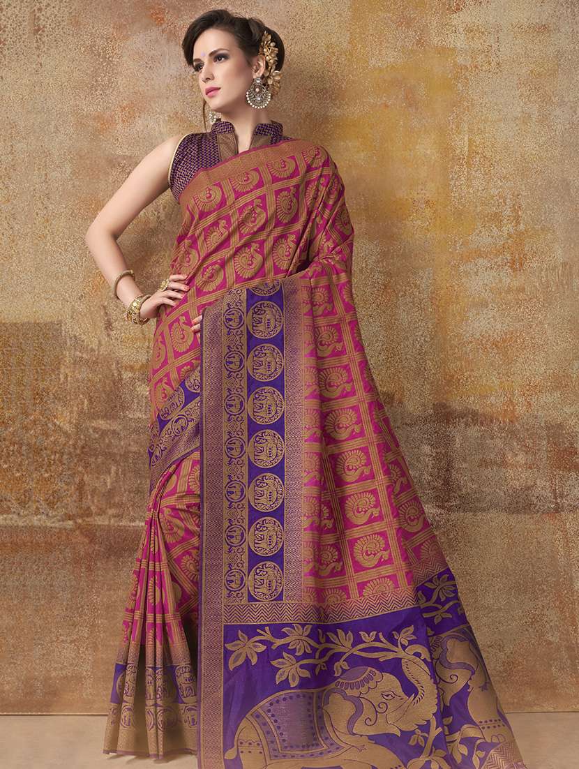 conversational kanjivaram saree with blouse