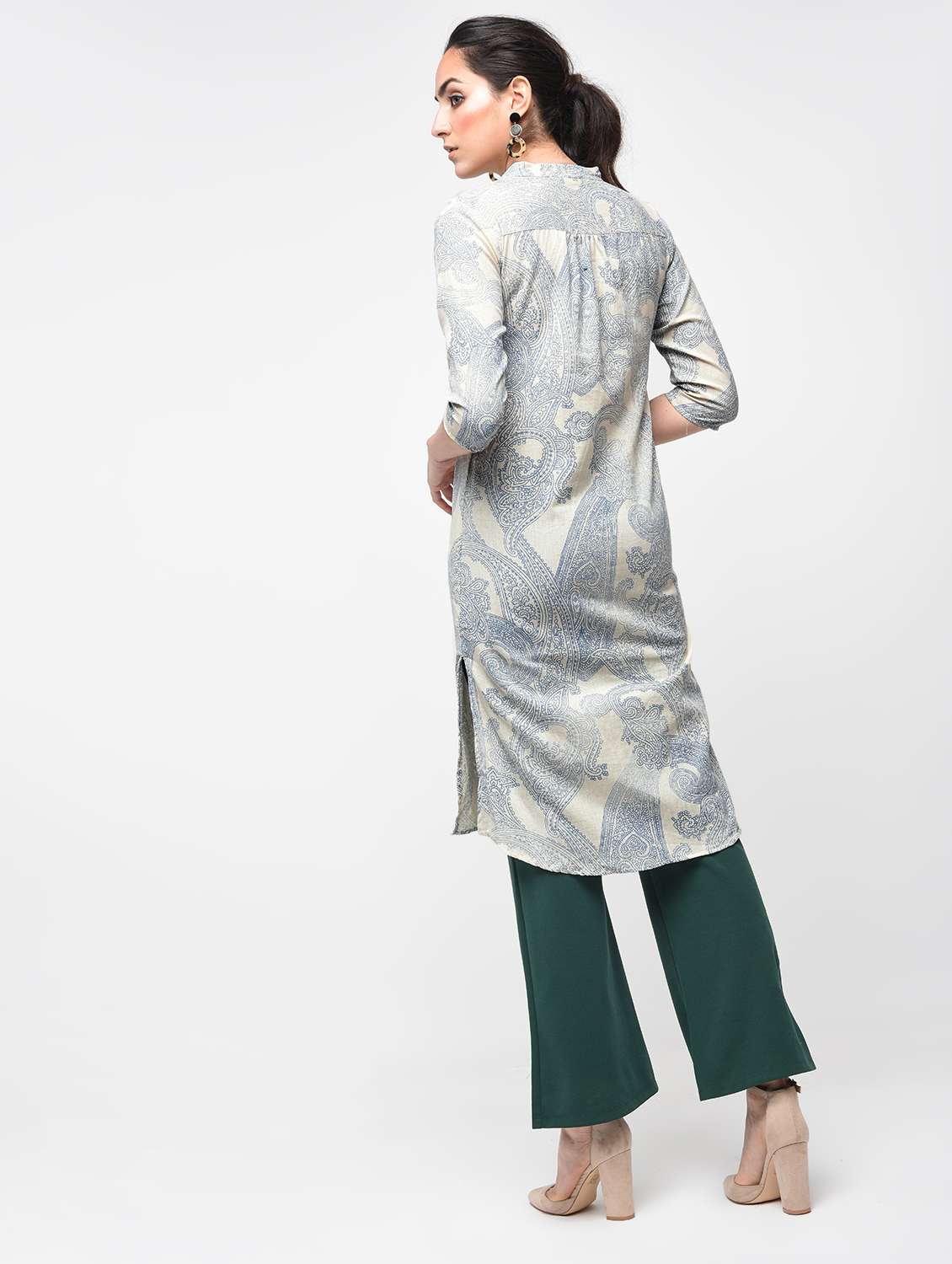 a-line printed kurta - 15692816 -  Standard Image - 3