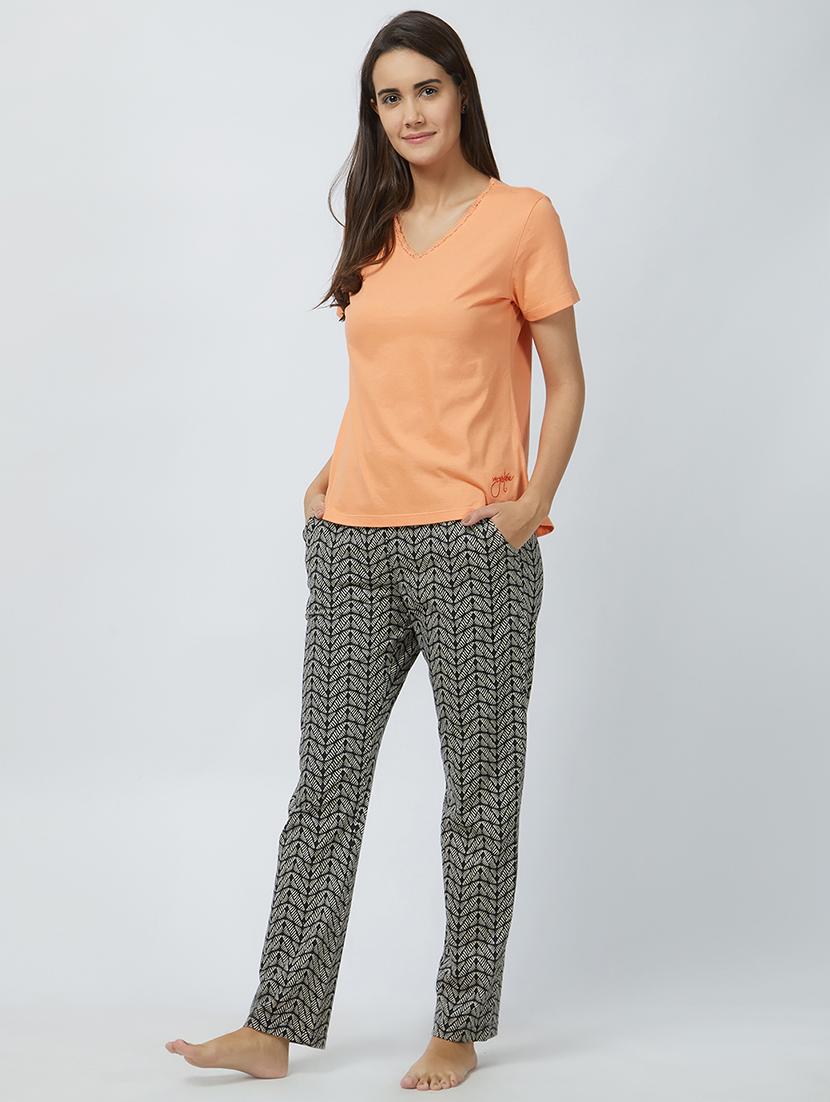 printed nightwear pajama set - 15692844 - Zoom Image - 0