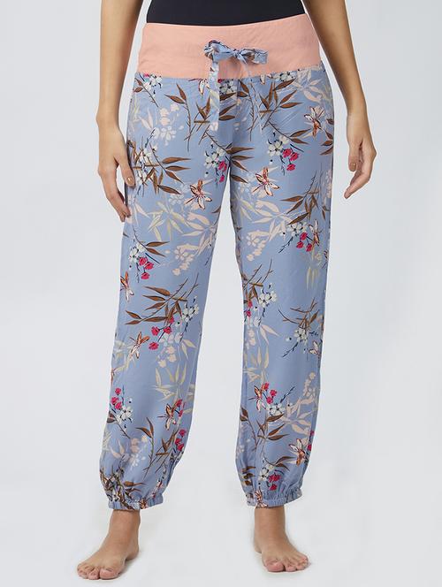drawstring waist floral pajama - 15692882 - Standard Image - 0