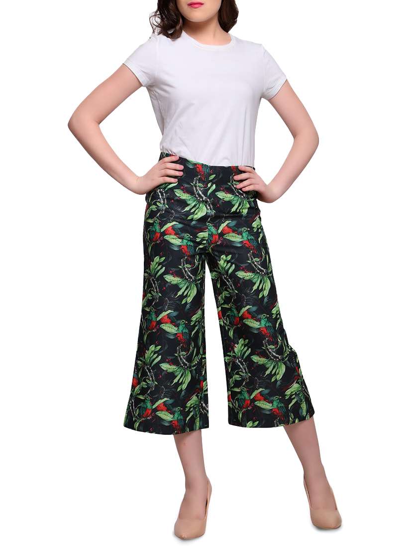 botanical print crop pants - 15693593 -  Standard Image - 3