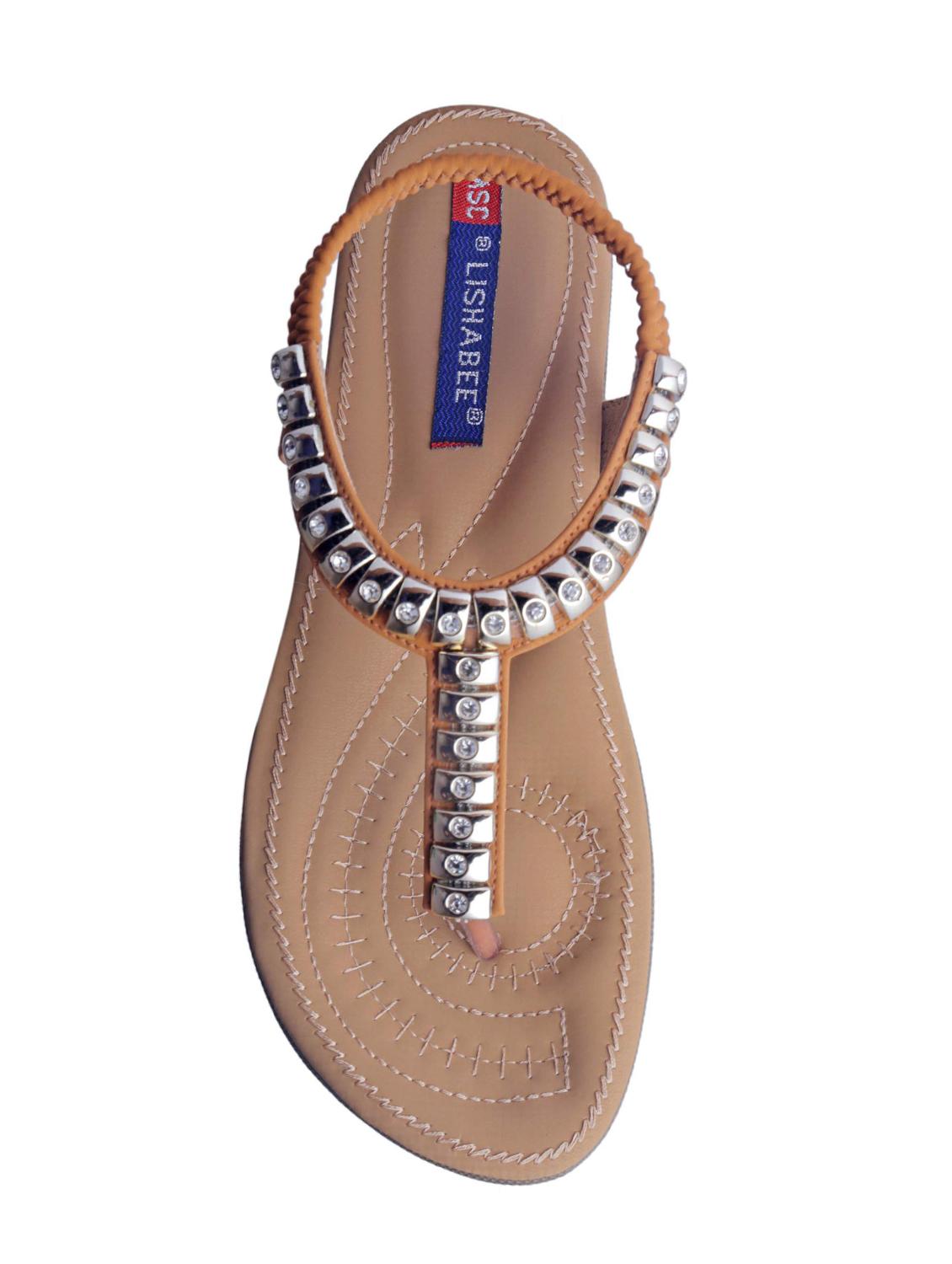 tan back strap sandals - 15695154 - Standard Image - 3