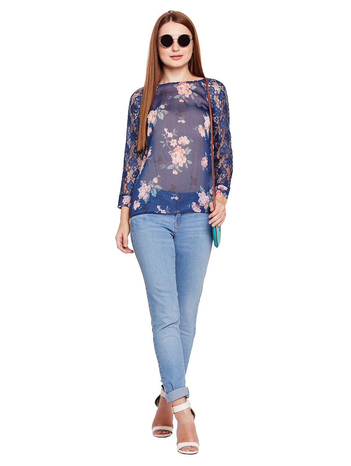 women's straight round neck top - 15695573 -  Standard Image - 3