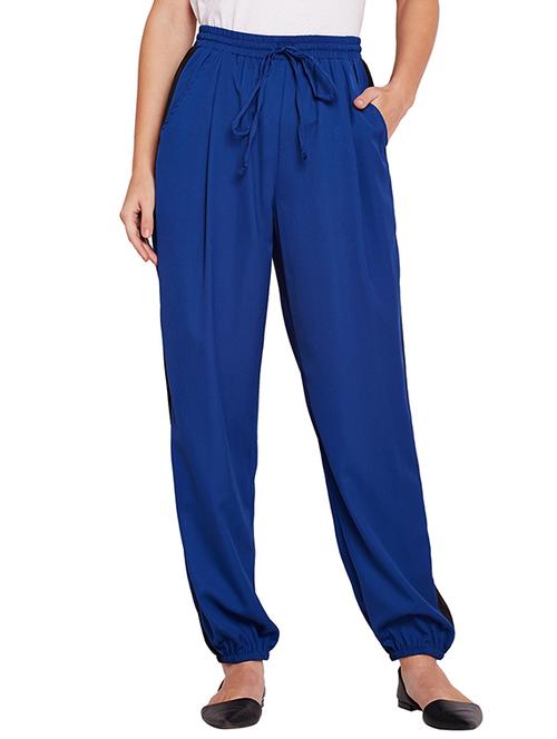 drawstring waist side taped trouser - 15695626 - Standard Image - 0
