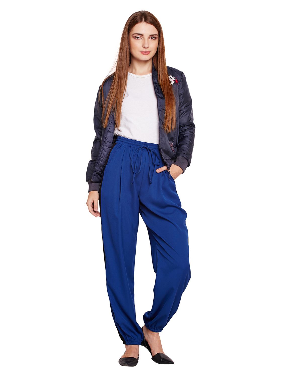 drawstring waist side taped trouser - 15695626 - Standard Image - 3