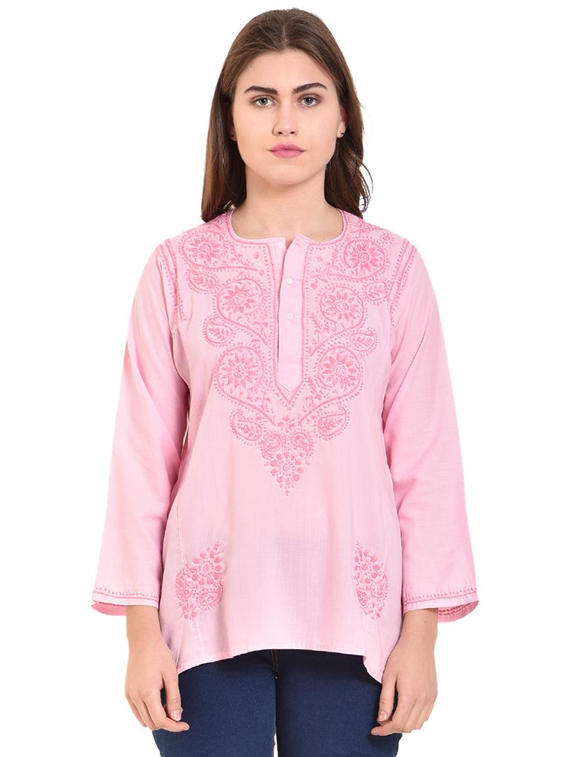 embroidered straight kurti - 15696105 - Zoom Image - 0