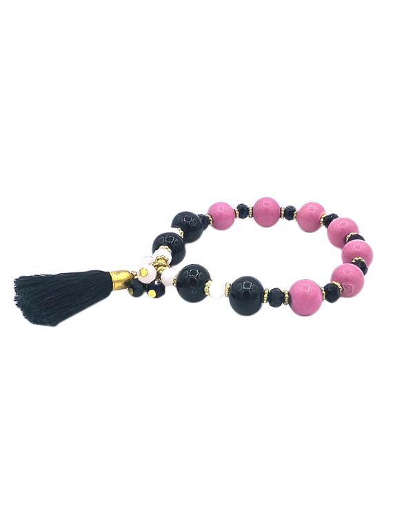 pink glass bangle bracelet - 15697482 -  Zoom Image - 0
