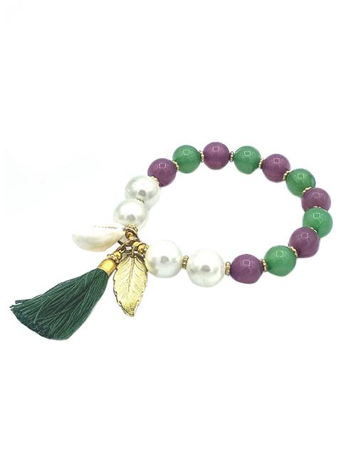 green glass bangle  bracelet - 15697486 -  Standard Image - 0