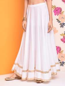 gota patti chanderi long skirt