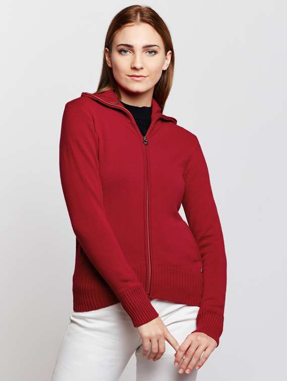 Buy online Wine Soft-shell Woolen Jacket from jackets and blazers