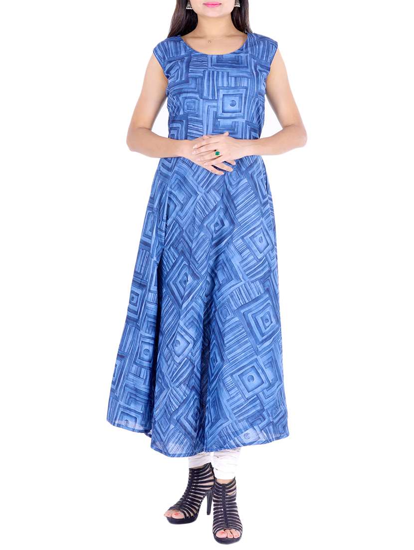 printed flared kurta