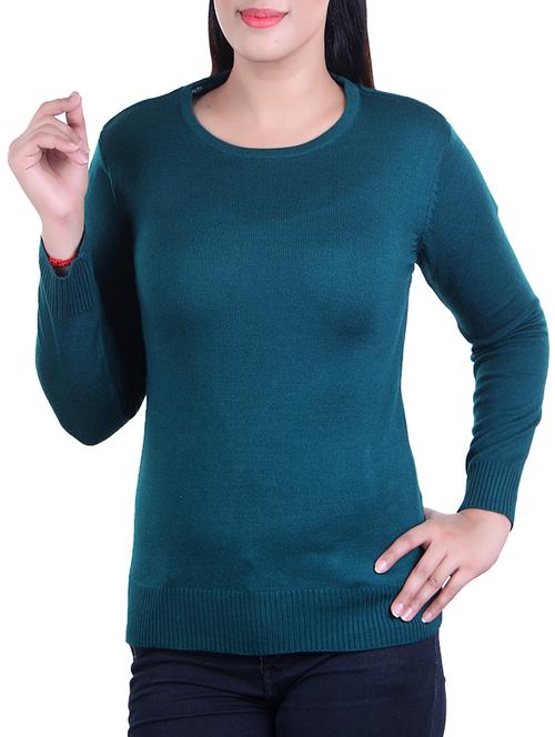 teal blue knitted top - 15701889 - Standard Image - 0