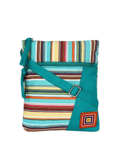 multi colored cotton sling bag - 15702934 - Standard Image - 0