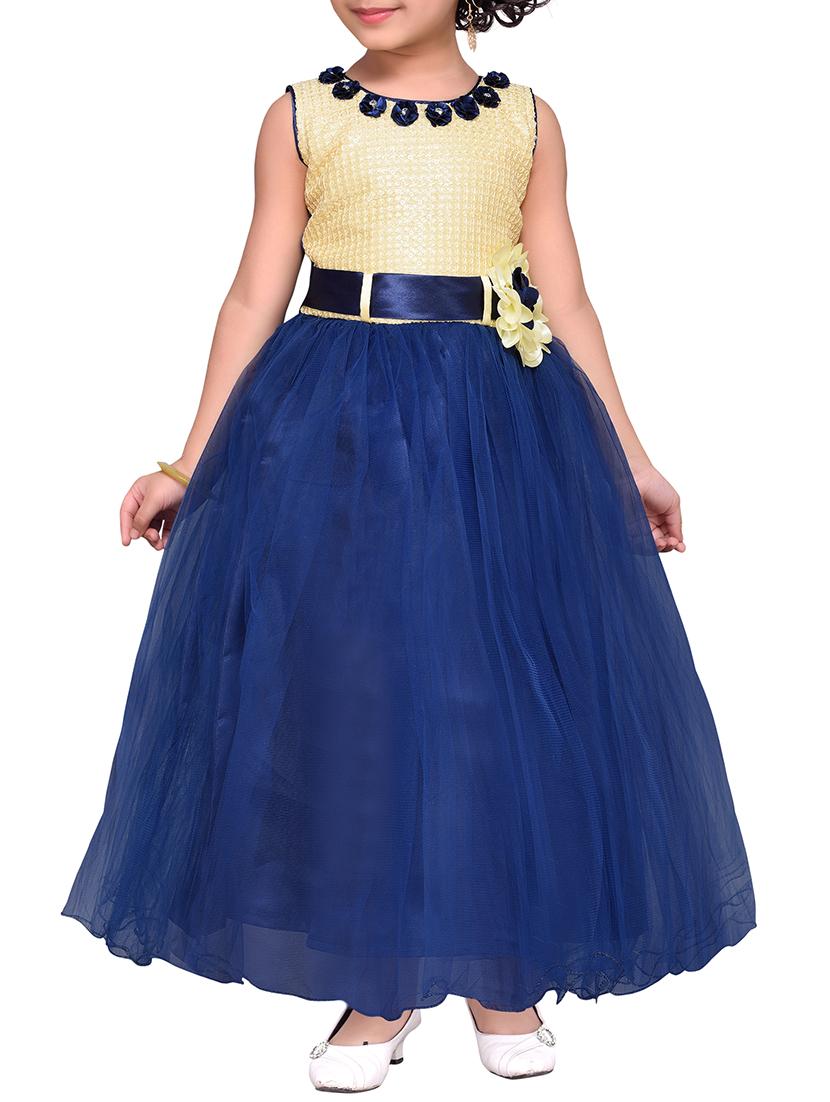 dark blue net  gown - 15704852 -  Zoom Image - 0
