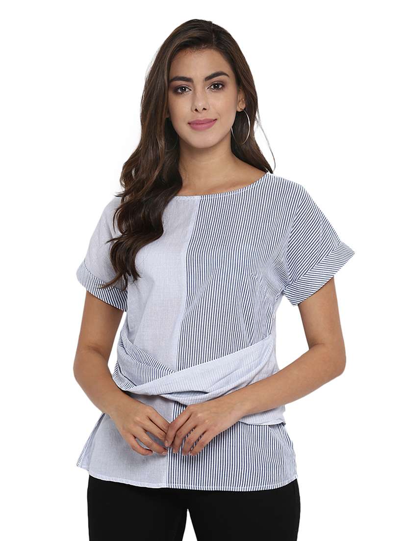 women's straight boat neck top