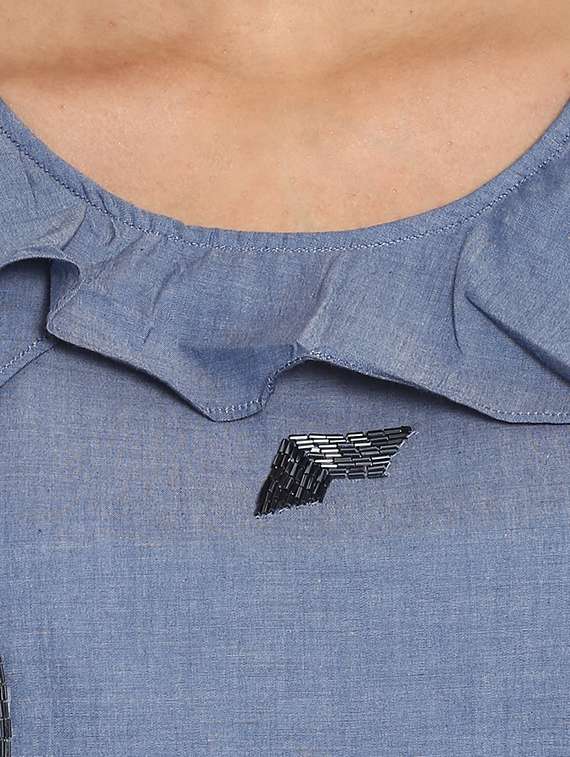 women's straight round neck top - 15705980 -  Standard Image - 3