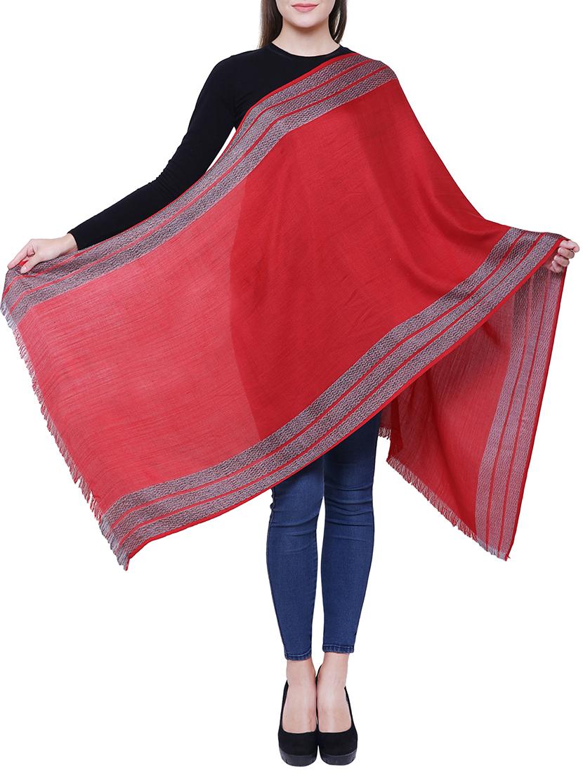 red viscose stole - 15719376 - Zoom Image - 0