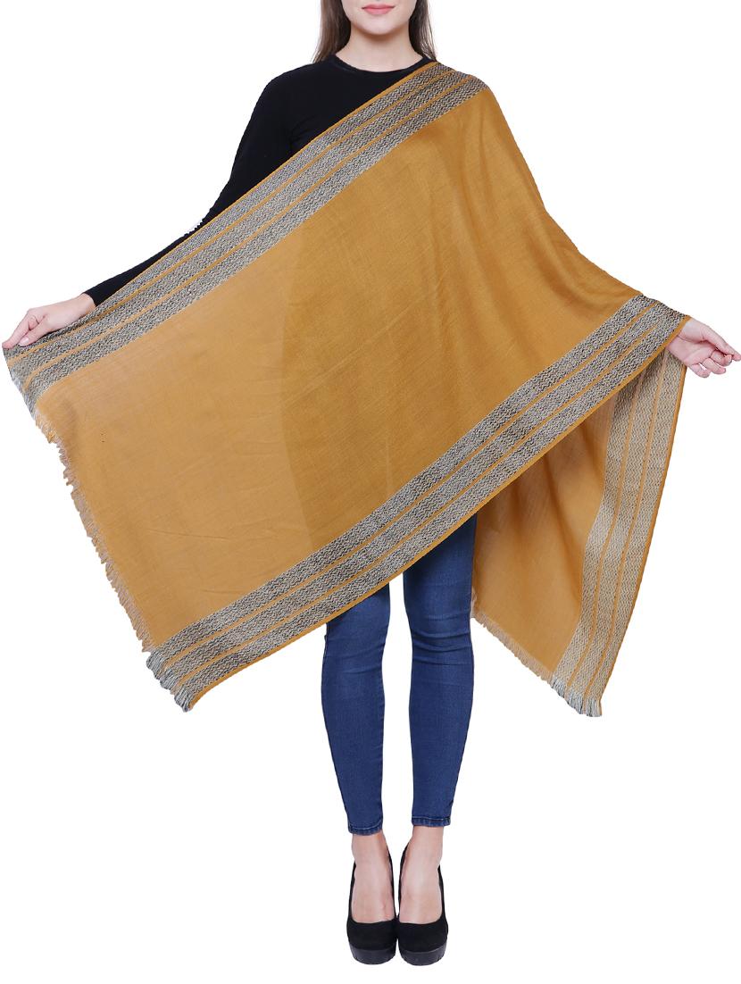 yellow viscose stole - 15719377 - Zoom Image - 0