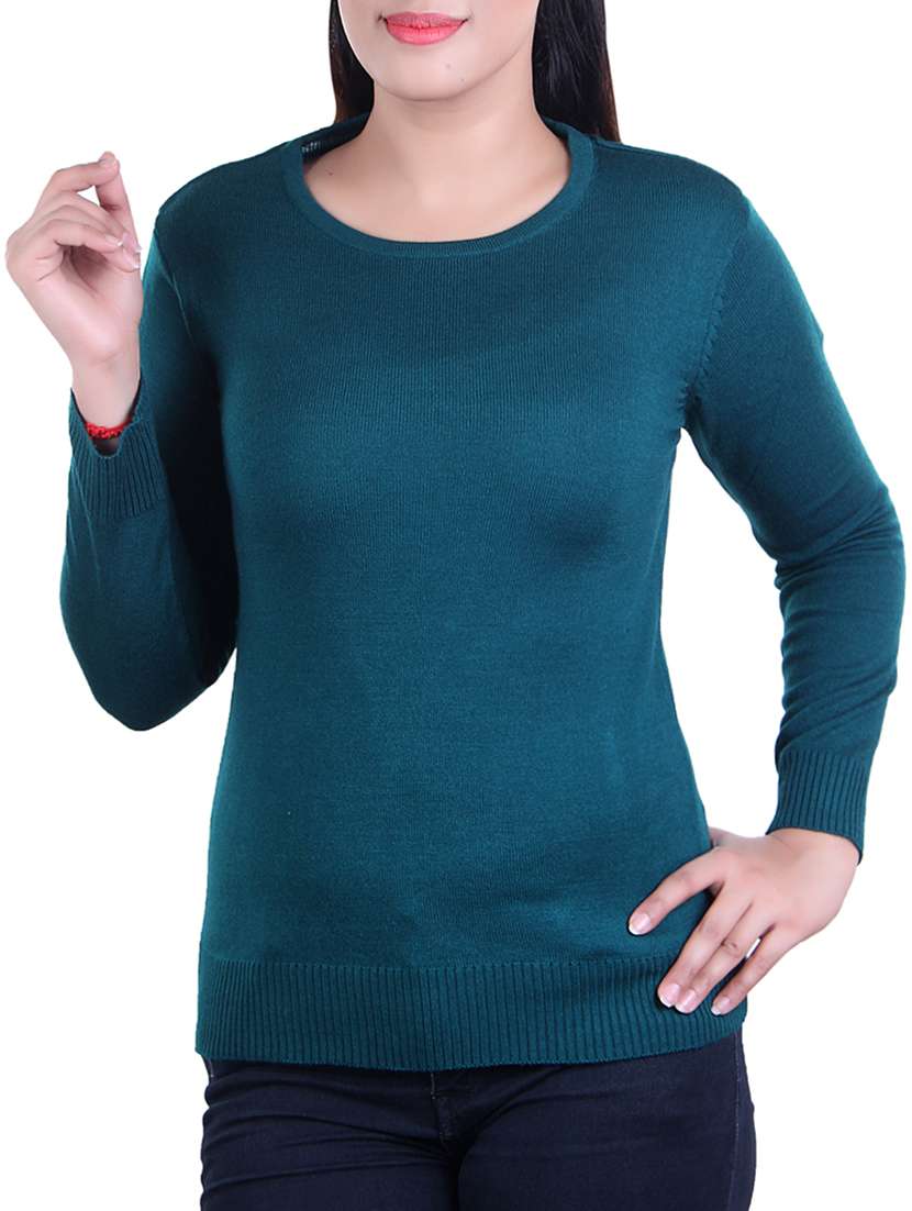 teal knitted winter top - 15720519 - Zoom Image - 0