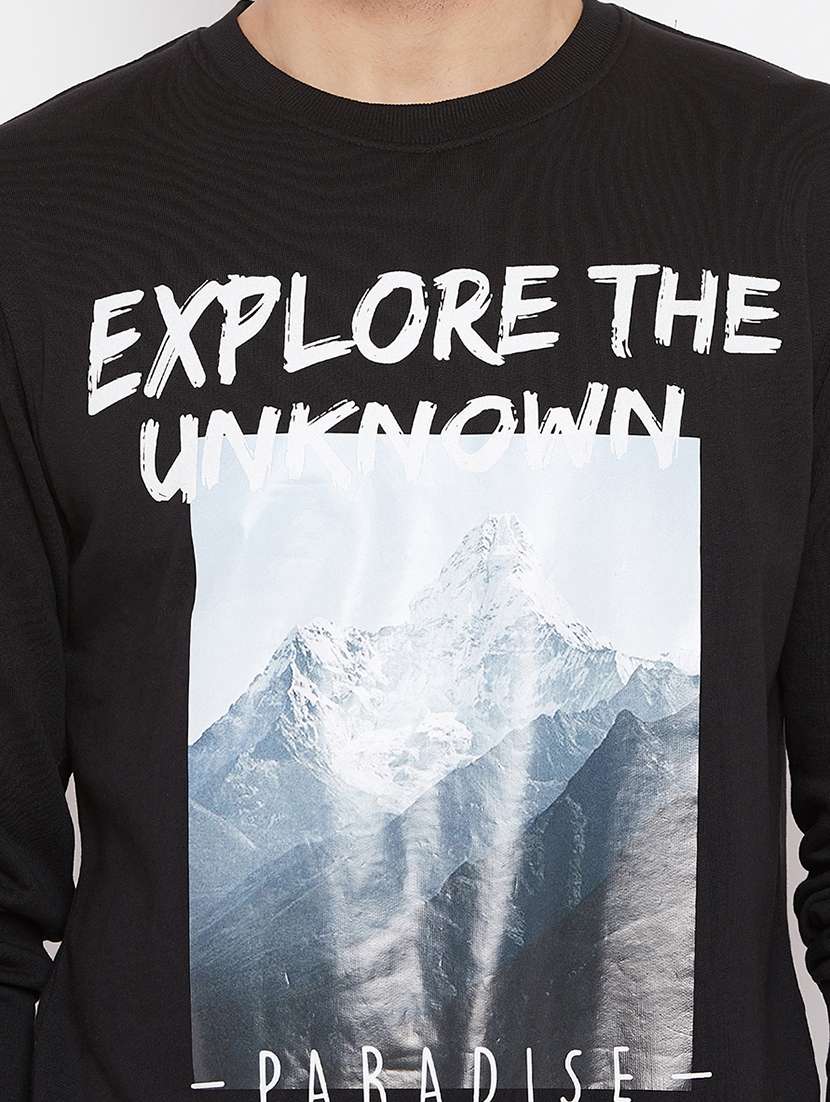 black printed sweatshirt - 15722230 - Standard Image - 3