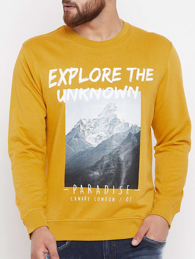 yellow cotton sweatshirt - 15722231 - Zoom Image - 0