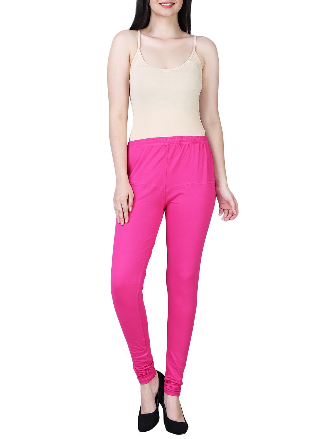 pink cotton churidar churidars & leggings - 15724817 - Standard Image - 3