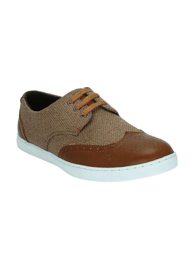 brown jute lace up sneakers