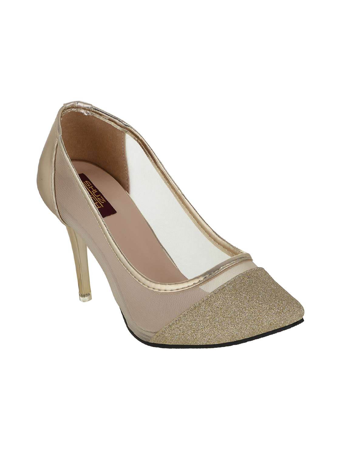 gold slip on sandals