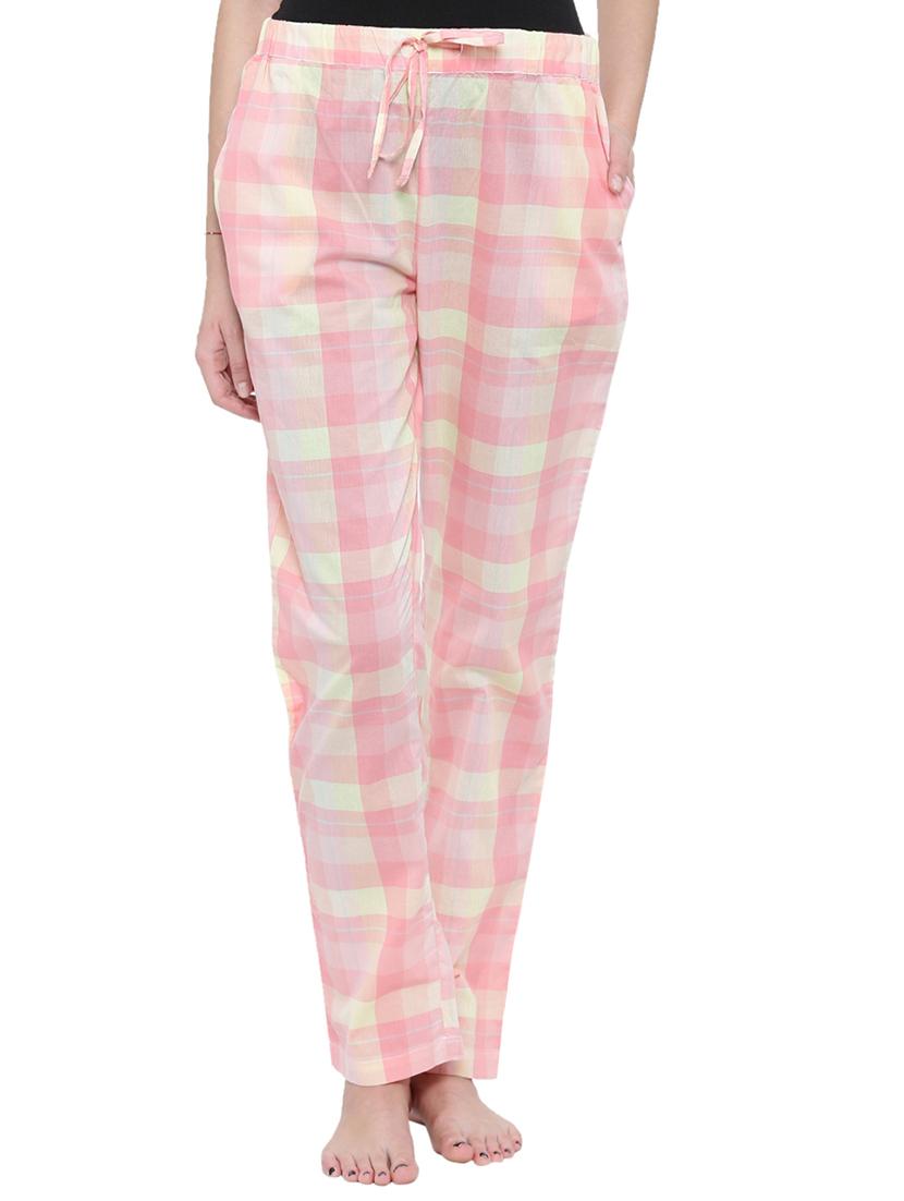 drawstring waist checkered pajama - 15727928 -  Zoom Image - 0