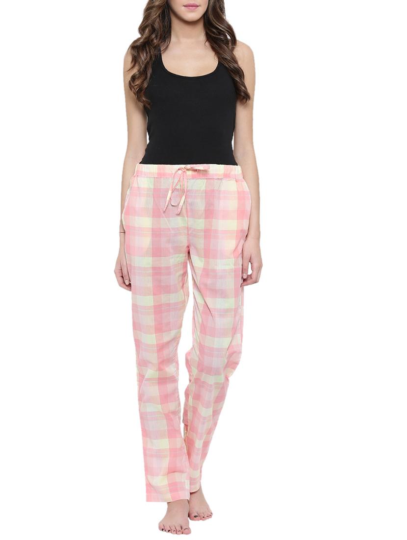 drawstring waist checkered pajama - 15727928 - Standard Image - 3