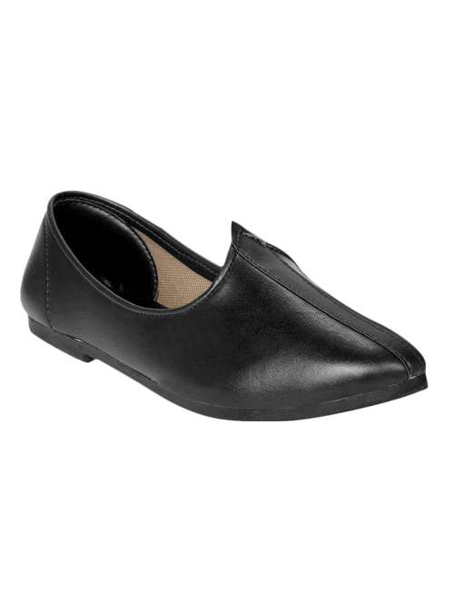 vitoria black leatherette slip on jutis - 15728641 -  Standard Image - 0