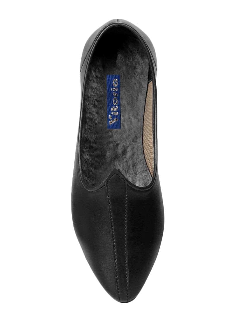 vitoria black leatherette slip on jutis - 15728641 -  Standard Image - 3