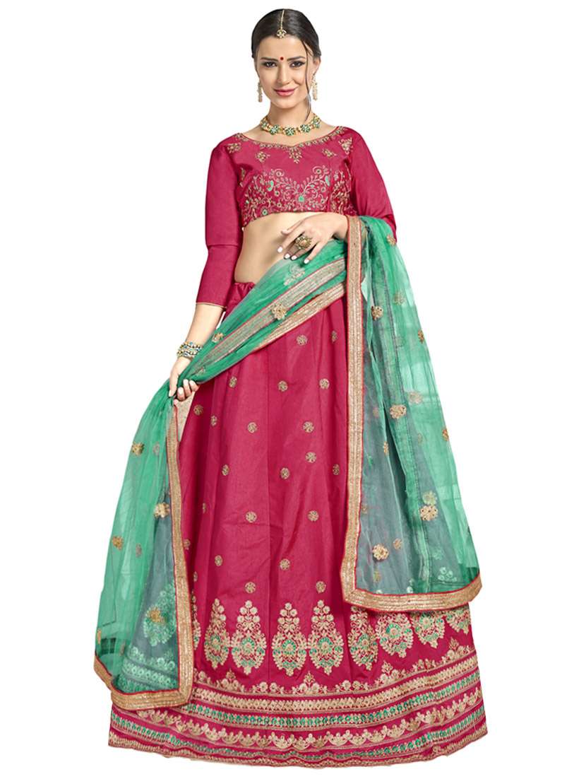 gold embroidered a-line lehenga