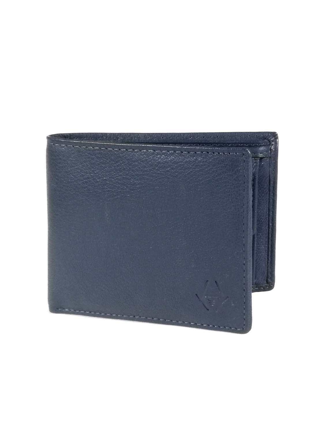 navy blue leather wallet
