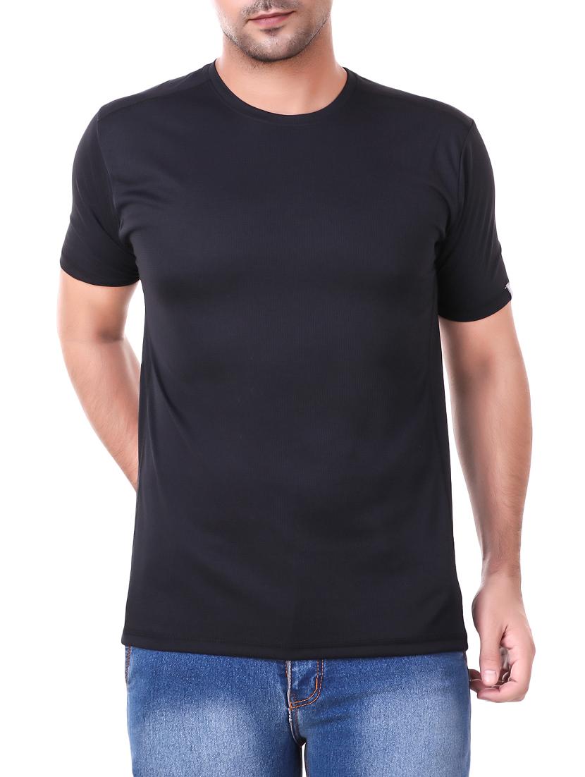 black polyester t-shirt - 15735821 -  Zoom Image - 0