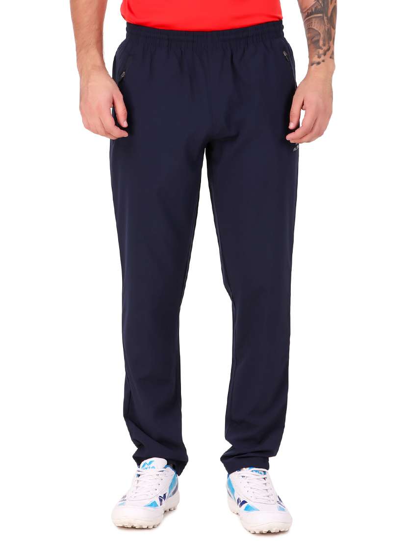 navy blue polyester full length track pant - 15736759 - Zoom Image - 0