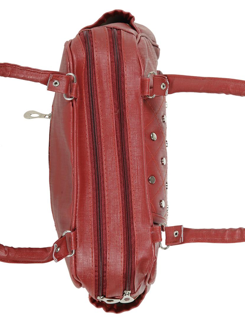 red leatherette (pu) handbag - 15737109 - Standard Image - 3