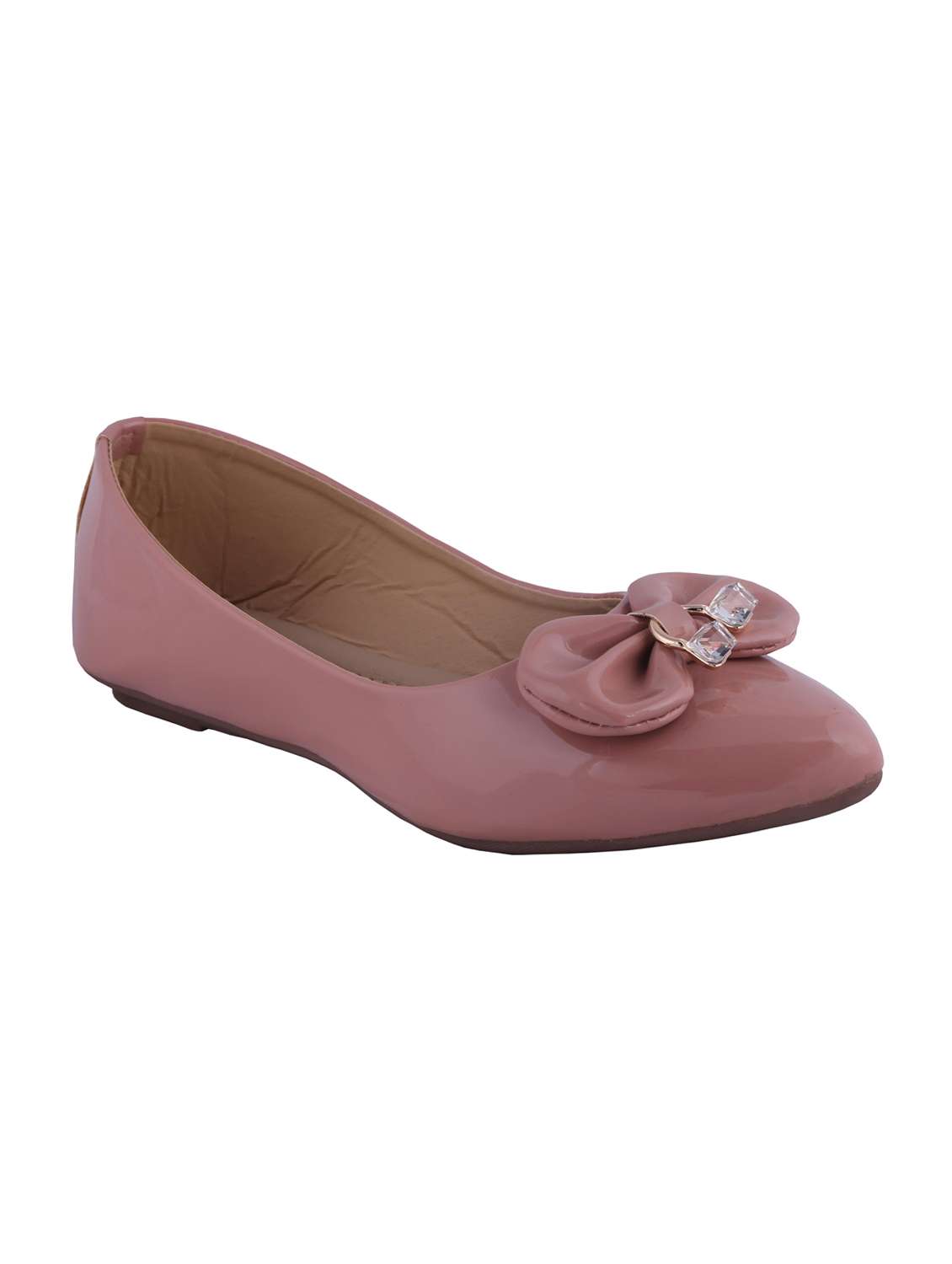 pink slip on ballerinas