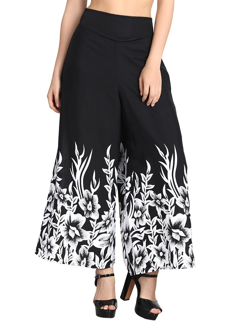 high waist floral flared palazzo - 15738257 -  Zoom Image - 0