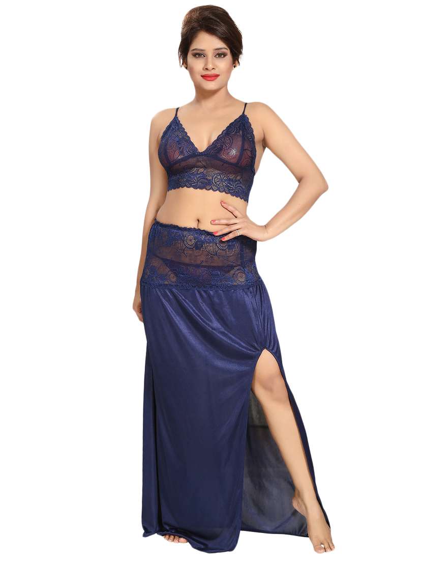 lace detail nightwear set - 15739363 - Zoom Image - 0