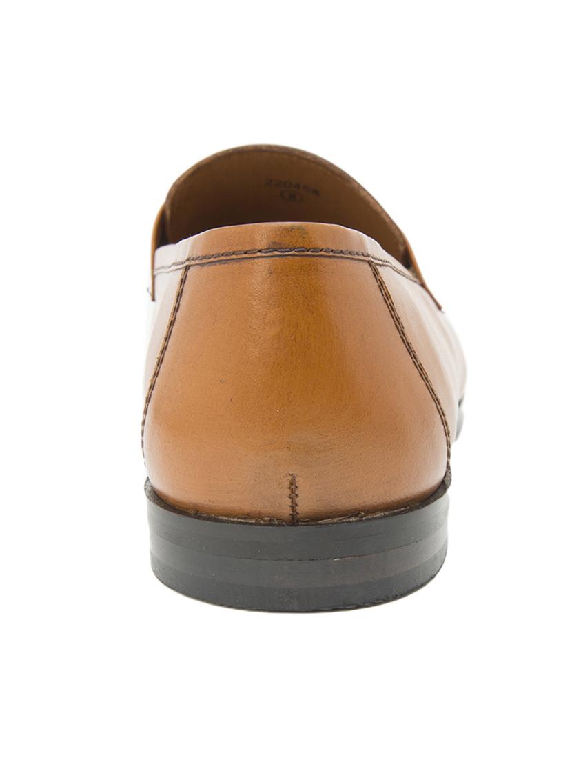 tan leather tassel slip ons - 15739871 - Standard Image - 3