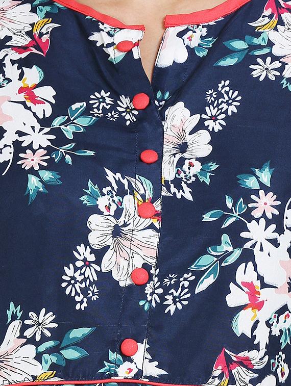 straight floral kurta - 15740822 - Standard Image - 3